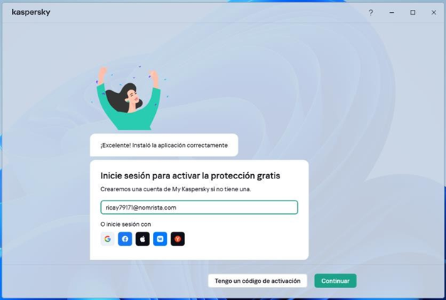 Pantalla de registro