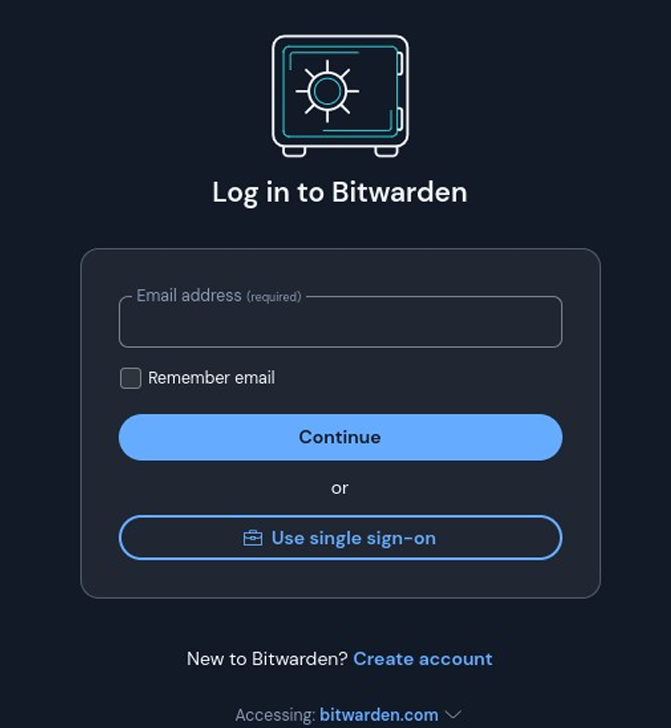 Figura 6 Inicio Bitwarden