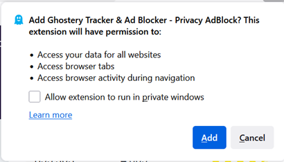 Figure 5 Añadir Extensión Ghostery.