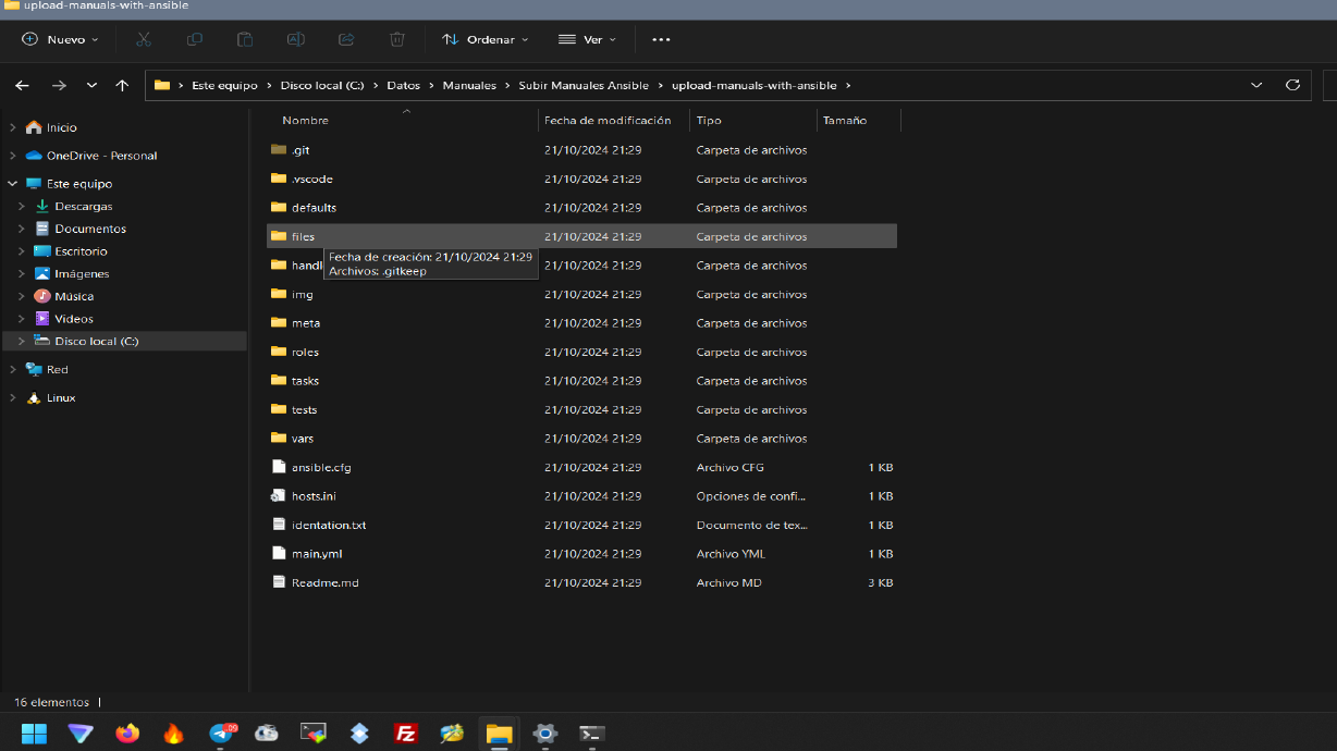 Figura 4 Entramos al directorio files.
