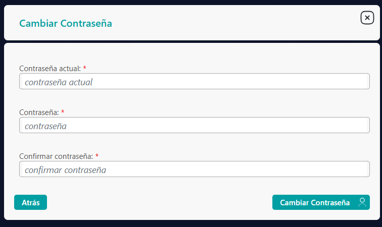 Figura 3 Cambiar contraseña Figura 3 Cambiar contraseña